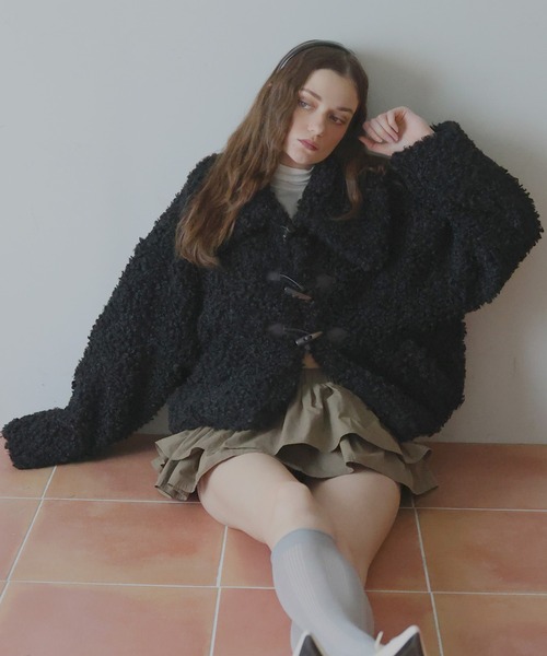 A.P.C.（アーペーセー） チェック柄ダッフルコート 34 ブラウン