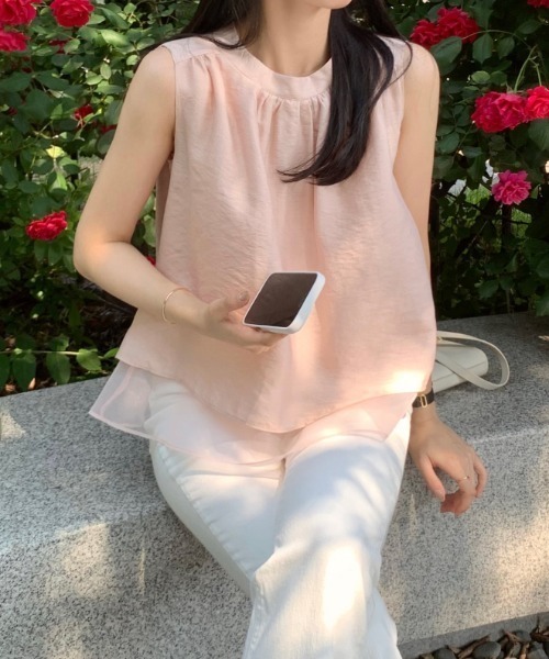 「FAVORITO」 ノースリーブブラウス F ピンク レディース_画像4