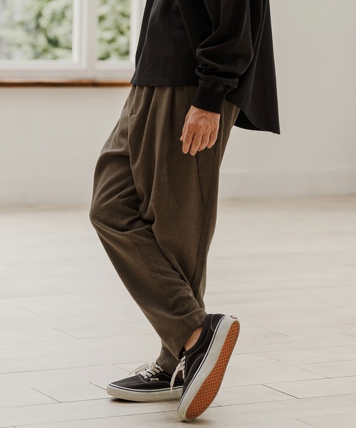 CAMBIO（カンビオ） パンツ mp15522- Melange Karze Tuck Tapered