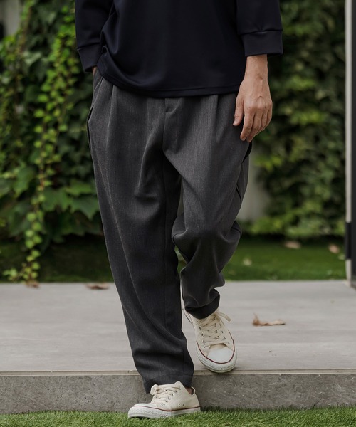 CAMBIO（カンビオ） パンツ mp15522- Melange Karze Tuck Tapered