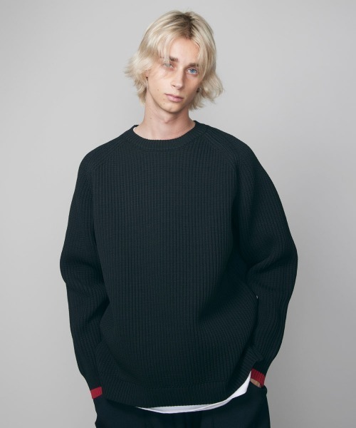 セーター ニット rehacer : Flix Ridge Crew Knit / フリックス リッジ クルー ニット メンズ レディース