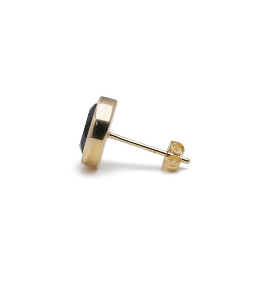 10K ゴールド 片耳ピアス クラウン ブラックオニキス Amazon | [K.jewel] K10PG ブラック オニキス ピアス 4mm 10金