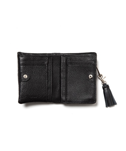 BEAURE カウレザー 二つ折り財布 黒 Beau're 財布 BEAURE ヴュレ カウレザー 二つ折り レディース