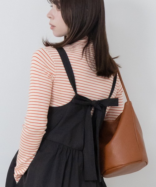 HEILIS（ヘイリス） ニット セーター ハイネックボーダーニットプル