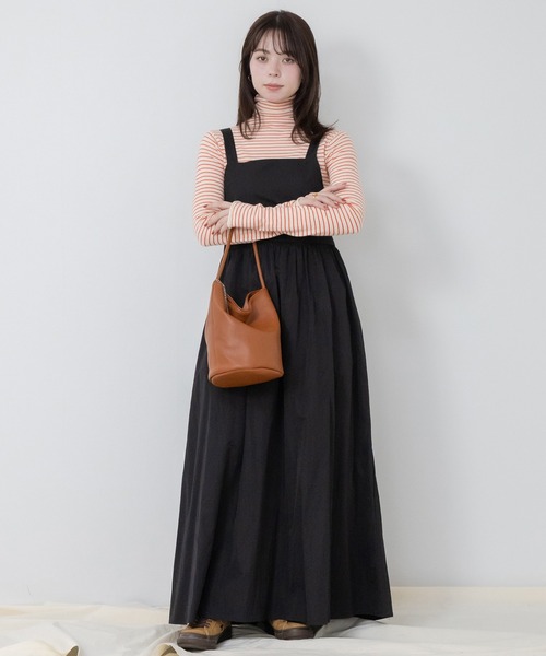 HEILIS（ヘイリス） ニット セーター ハイネックボーダーニットプル