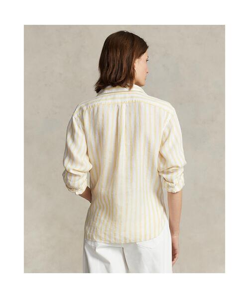 シャツ ブラウス ストライプド リネン シャツ シャツ ストライプド リネン POLO RALPH LAUREN，ポロ ラルフ
