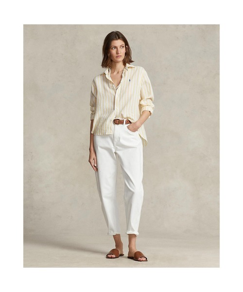 シャツ ブラウス ストライプド リネン シャツ シャツ ストライプド リネン POLO RALPH LAUREN，ポロ ラルフ