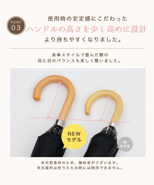 COKAGE+ 折りたたみ傘 「最高水準の日傘」COKAGE+ 木の手元 2WAY