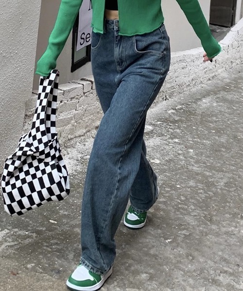 ジーンズ デニム デニムパンツ Pocket embroidery denim pants