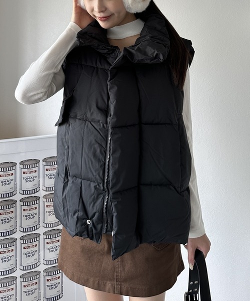 ダウンベスト ベスト 「ボリューム感が可愛い！秋冬コーデに