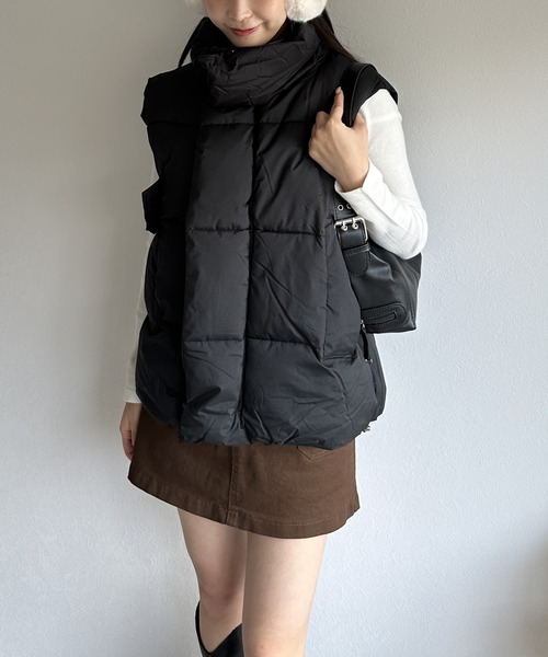 salire 黒 ダウンベスト 秋冬