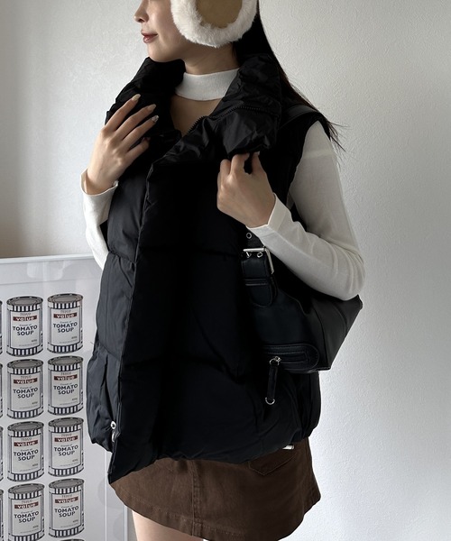 ダウンベスト ベスト 「ボリューム感が可愛い！秋冬コーデに