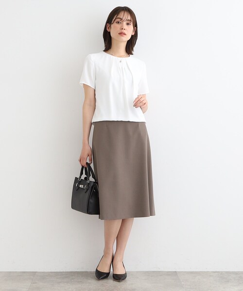 INDIVI（インディヴィ）の「◇【洗える】タックデザインシルキー