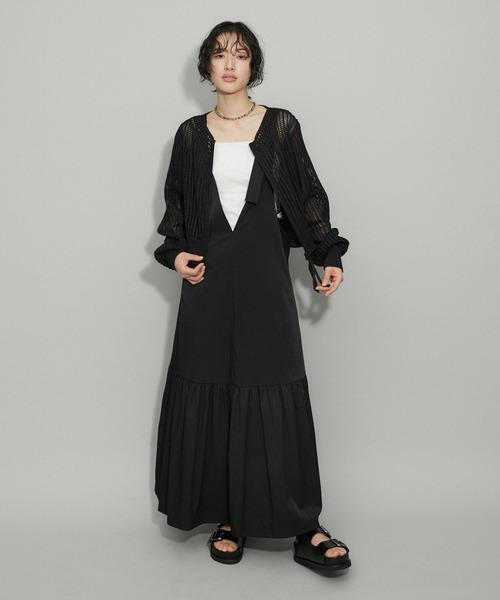 アダムエロペ ラインメッシュニットブルゾン ADAM ET ROPÉ FEMME(アダム エ ロペ ファム) / 【WEB限定