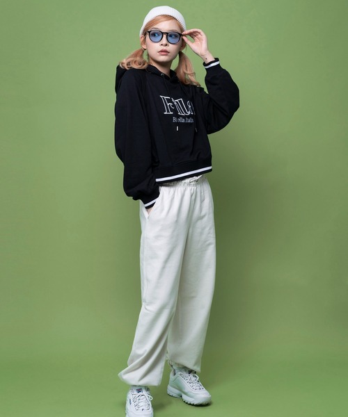 FILA パーカー フィラ ブランド ロゴ ショート ラグラン