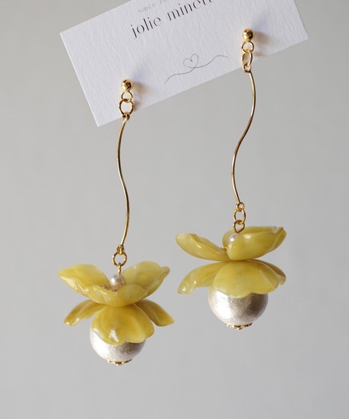 CERCA ピアス jolie minette/フラワーパール ロング レディース