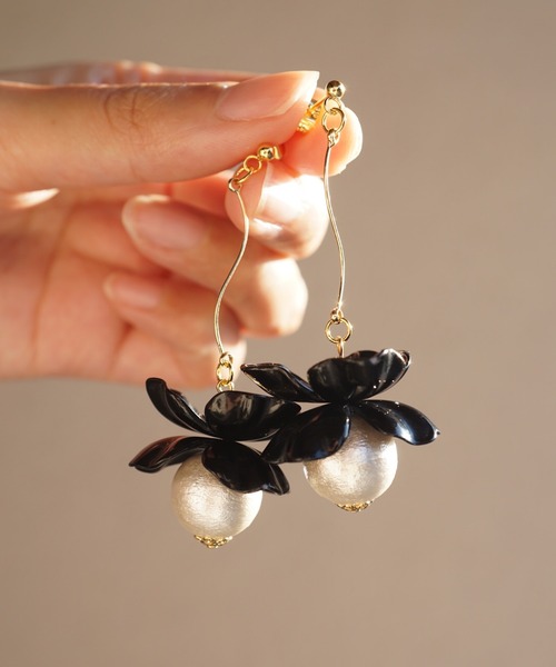 CERCA ピアス jolie minette/フラワーパール ロング レディース