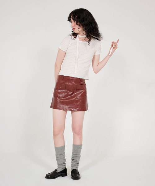TINA：JOJUN tシャツ ストール付き コンパクトサマートップス