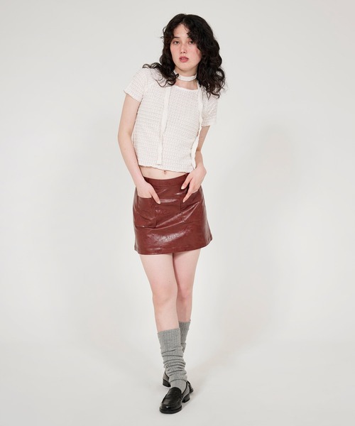 トップス Tina:Jojun TINA:JOJUN tシャツ ストール付き コンパクトサマートップス