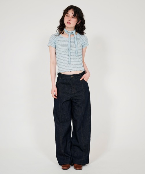 トップス Tina:Jojun TINA:JOJUN tシャツ ストール付き コンパクトサマートップス