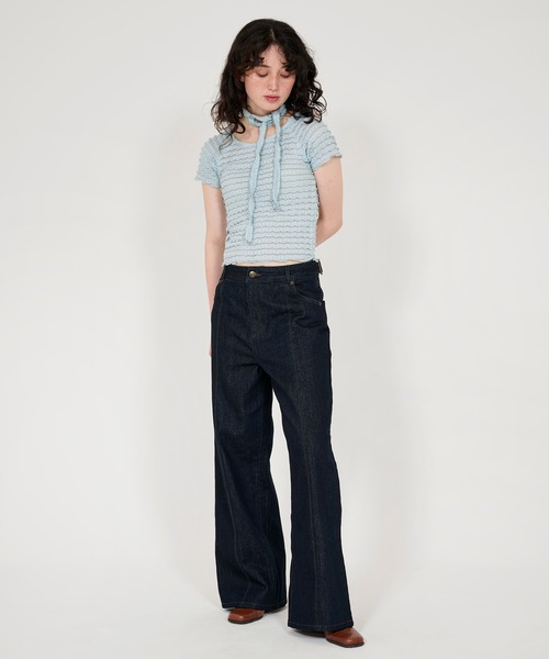 TINA：JOJUN tシャツ ストール付き コンパクトサマートップス