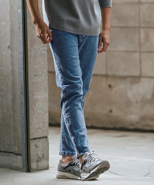wjk reluxe ジーンズ mp12519-stretch slub denim hem zip pants