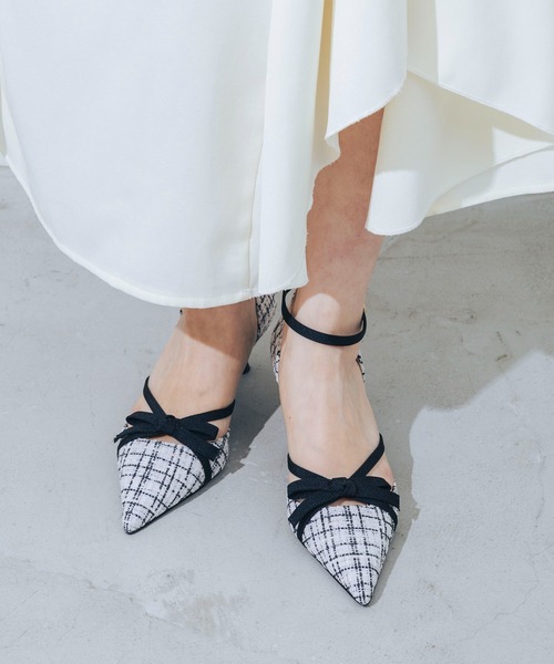 【星空。 】新品未使用EVOLリボンセパレートストラップパンプス24cm EVOL/イーボル】リボンセパレートストラップパンプス BX23814