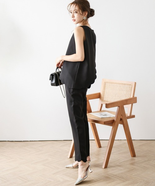 グラムリップス　美品♡ワッフルセットアップ　モカ バルーンベアトップセットアップ