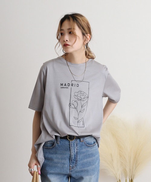 tシャツ BRODIAEA シアーネック半袖カットソー レディース tシャツ BRODIAEA シアーネック半袖カットソー レディース