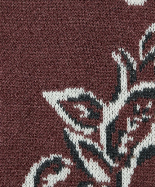 09品です LAKOLE（ラコレ） カーディガン リーフモチーフ柄カーディガン/146466