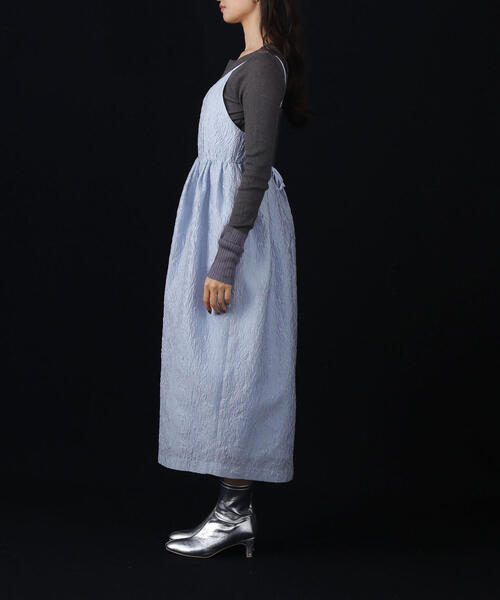 NATURAL BEAUTY BASIC ワンピース ジャガードコクーンキャミワンピース  