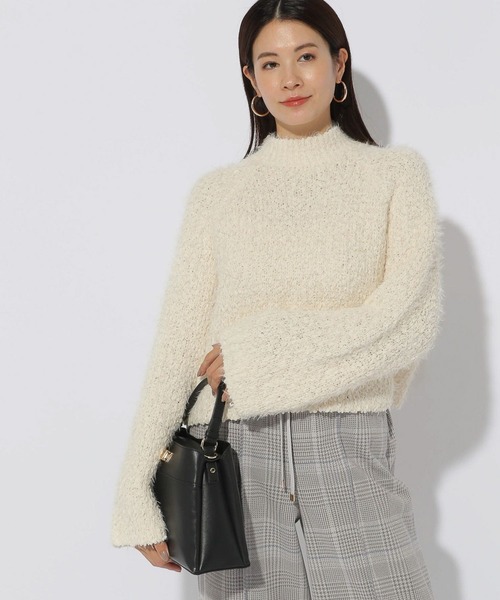 ニット セーター フェザーハイネックショートプルオーバー/127390 レディース Elura ニット セーター フェザーハイネックショートプルオーバー