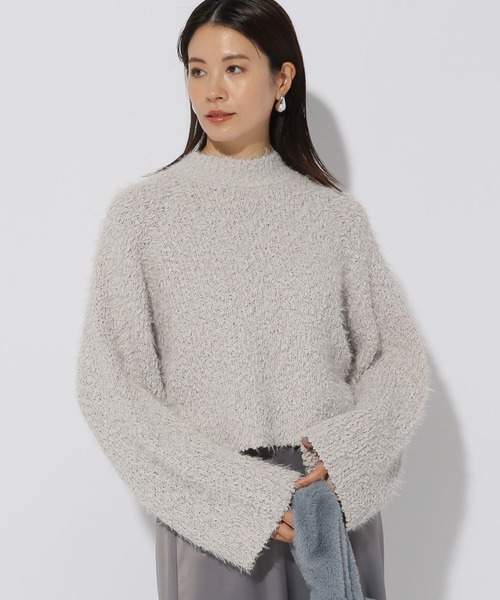 ニット セーター フェザーハイネックショートプルオーバー/127390 レディース Elura ニット セーター フェザーハイネックショートプルオーバー