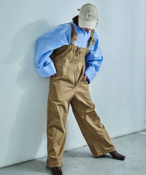 Fashion Letter サロペット オーバーオール 「M-4L」 センター