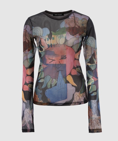 トップス our legacy SUPER SLIM LONGSLEEVE Super Slim Long Sleeve in Black Rustic Mesh – SVRN