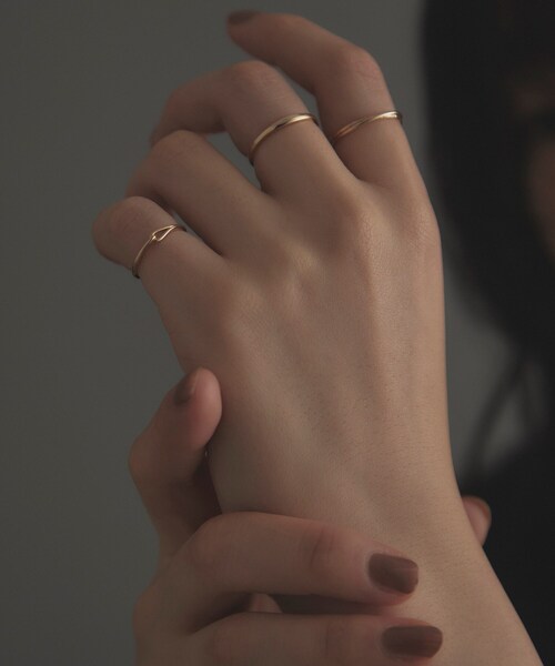 COCOSHNIKココシュニック K10極細リング #12 K10スキニーピンキーリング デュアルフック（リング） | COCOSHNIK