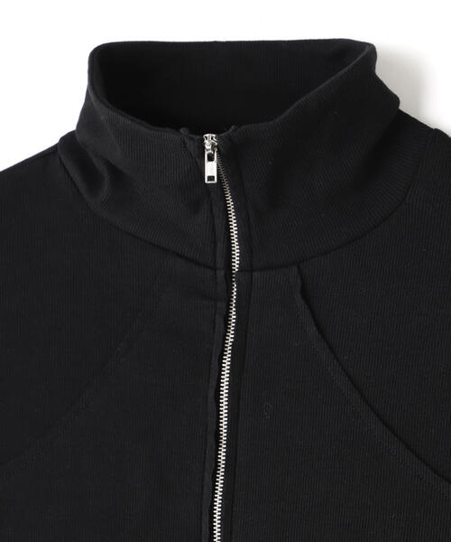 WHITELAND tシャツ WHITELAND/ホワイトランド/RIB STAND ZIP LS