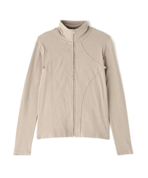 tシャツ WHITELAND/ホワイトランド/RIB STAND ZIP LS TEE レディース メンズ WHITELAND tシャツ WHITELAND/ホワイトランド/RIB STAND ZIP LS