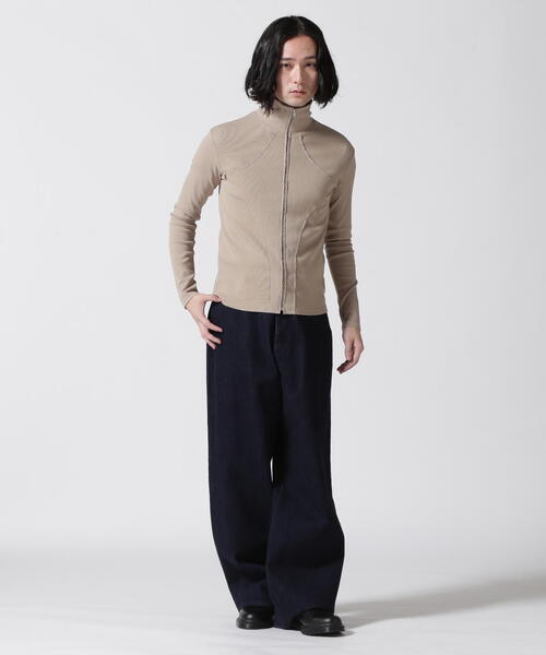 tシャツ WHITELAND/ホワイトランド/RIB STAND ZIP LS TEE レディース メンズ WHITELAND tシャツ WHITELAND/ホワイトランド/RIB STAND ZIP LS
