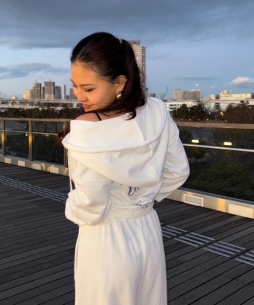 ROXY パーカー SUN CHASERS ZIP/ロキシーショート丈ダブルジップ