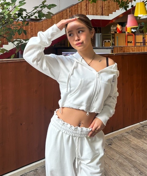 ROXY パーカー SUN CHASERS ZIP/ロキシーショート丈ダブルジップ