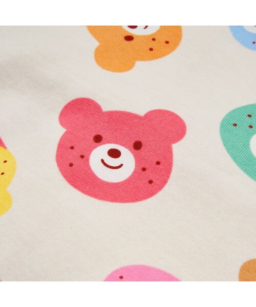 HOT BISCUITS ベビー服 ロンパース カラフルビーンズ 総柄ショート