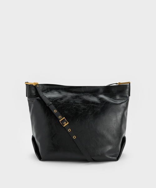 追跡有★Charles&Keith Sianna 大容量 ショルダーバッグ CHARLES & KEITH◇Sianna チェーンショルダーバッグ◇送料込