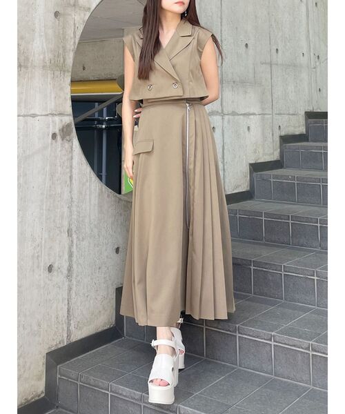 MURUA（ムルーア） ワンピース リングボタンテーラードワンピース