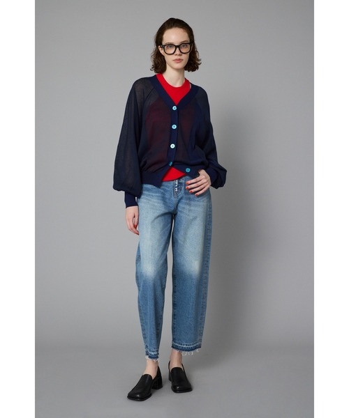 HeRIN.CYE カーディガン Color block sheer cardigan カラー