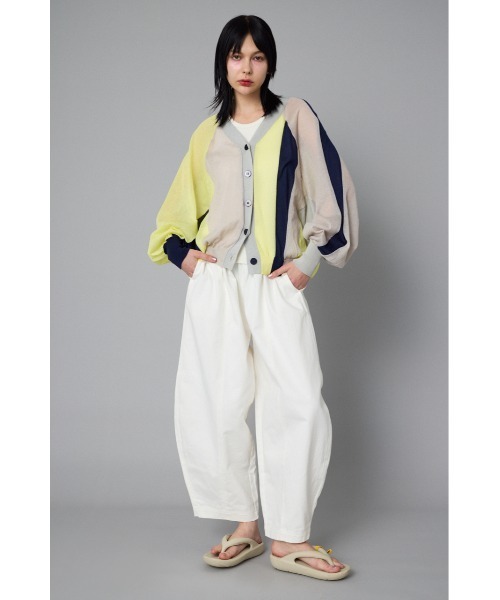 HeRIN.CYE カーディガン Color block sheer cardigan カラーブロック
