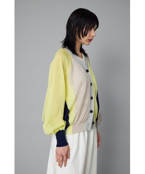 HeRIN.CYE カーディガン Color block sheer cardigan カラー