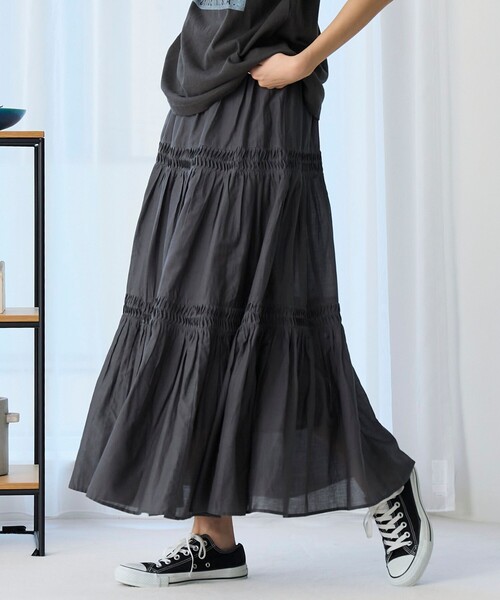 coen（コーエン） スカート MARKET（マーケット）タック ティアード