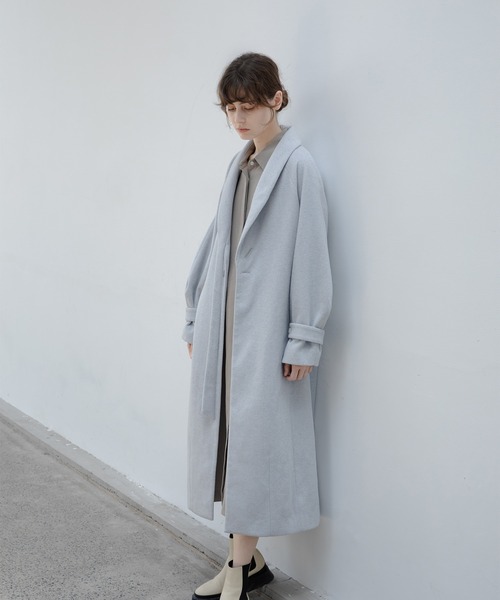 「EKCOOKIES」 チェスターコート L グレイッシュベージュ レディース_画像2