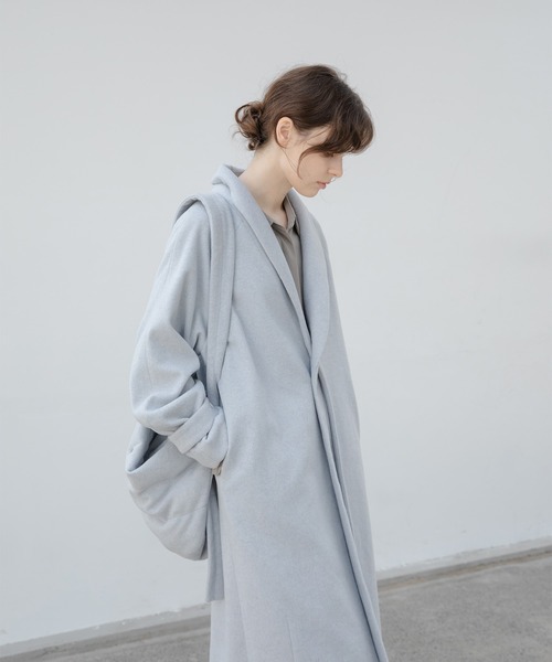 「EKCOOKIES」 チェスターコート L グレイッシュベージュ レディース_画像4